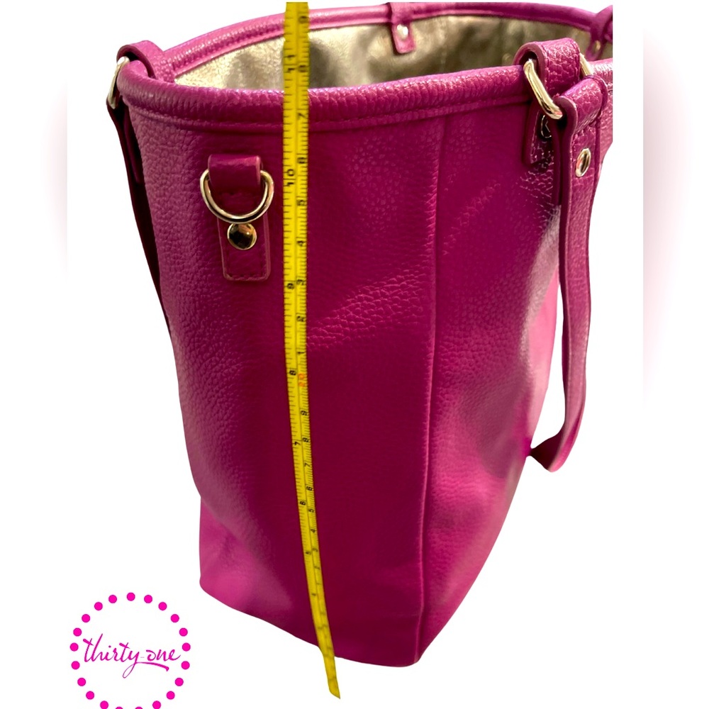 Jewell by Thirty-one Reversible Raspberry
Pink/Metallic Gold Tote Bag - Picture 5 of 7